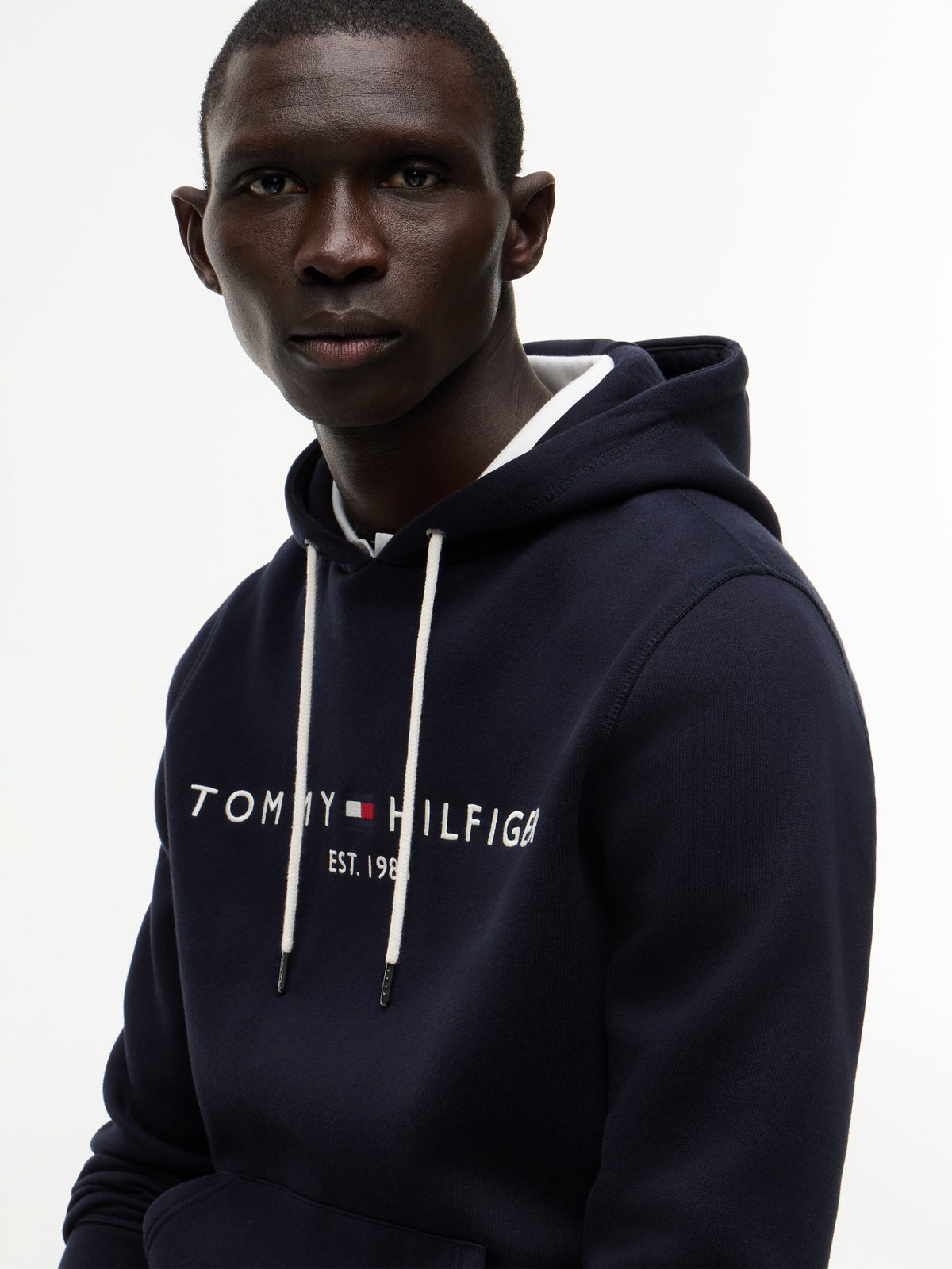 Tommy Hilfiger Logo Hoodie – Navy