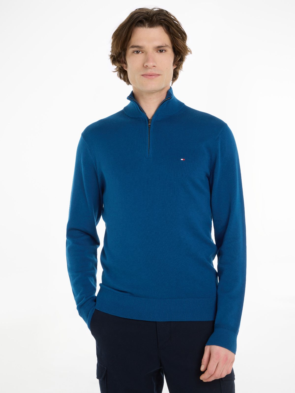 QUARTER-ZIP SIGNATURE TAPE JUMPER