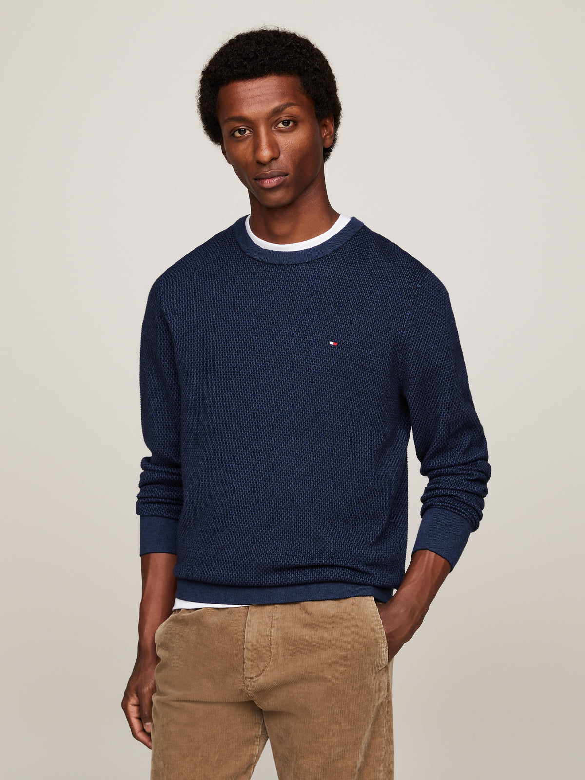 Tommy Hilfiger- Organic Cotton Vee sweater