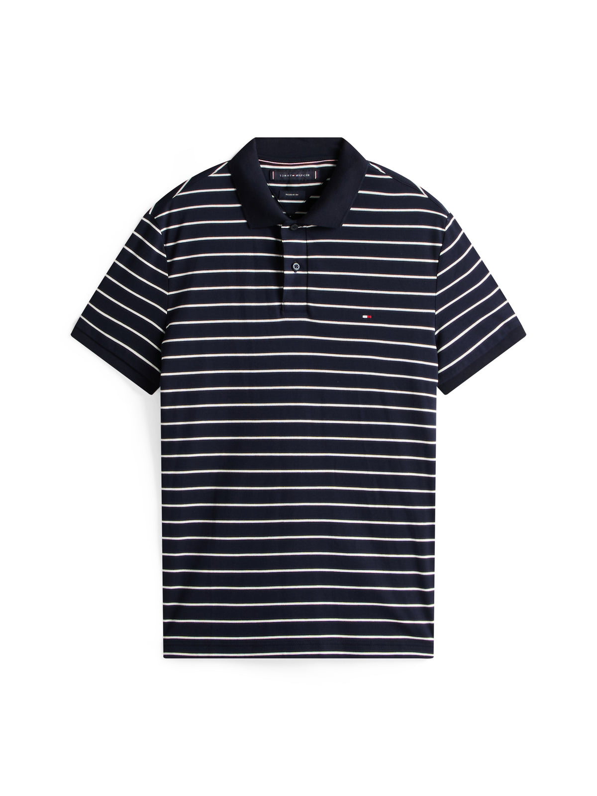 Regular Fit Interlock Knit Polo Shirt Navy Blue