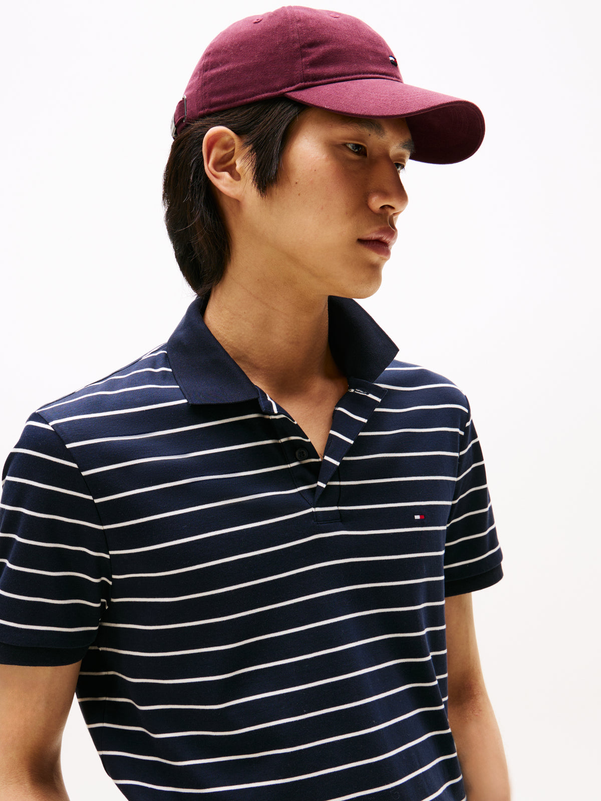 Regular Fit Interlock Knit Polo Shirt Navy Blue