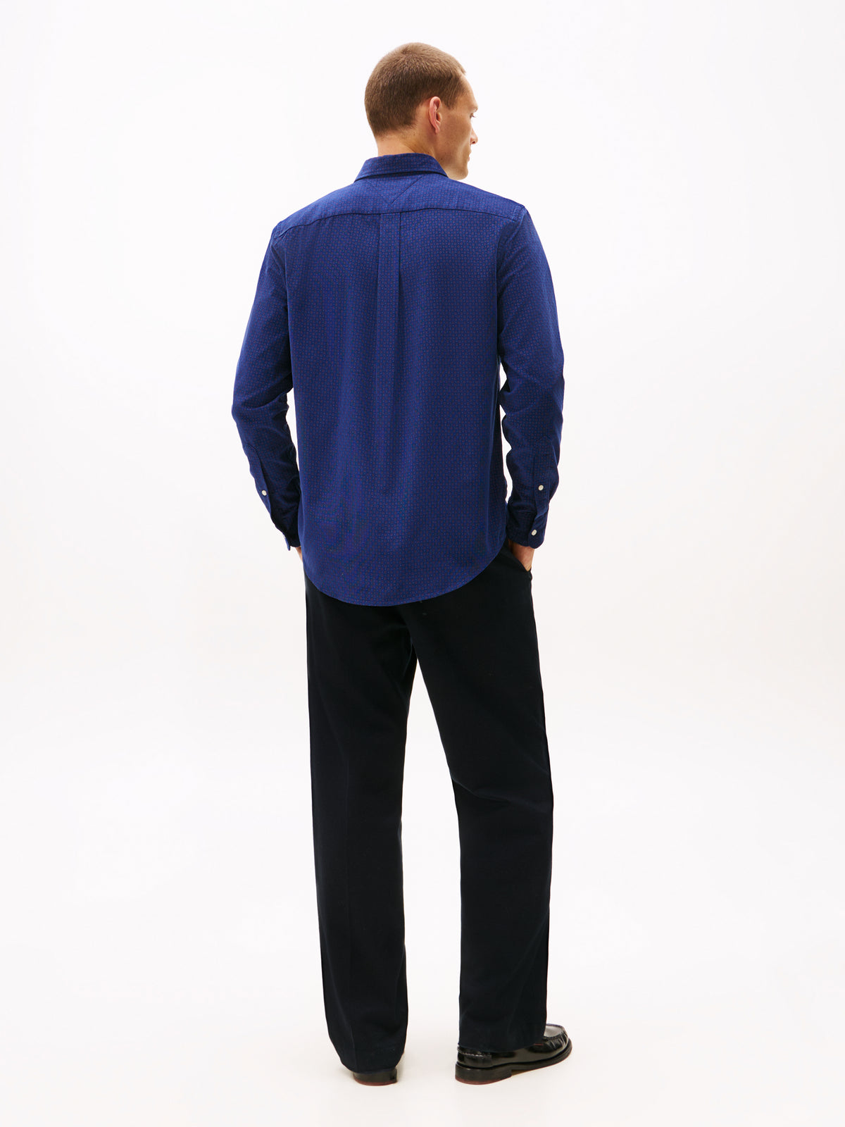 Long Sleeve Corduroy Shirt Navy