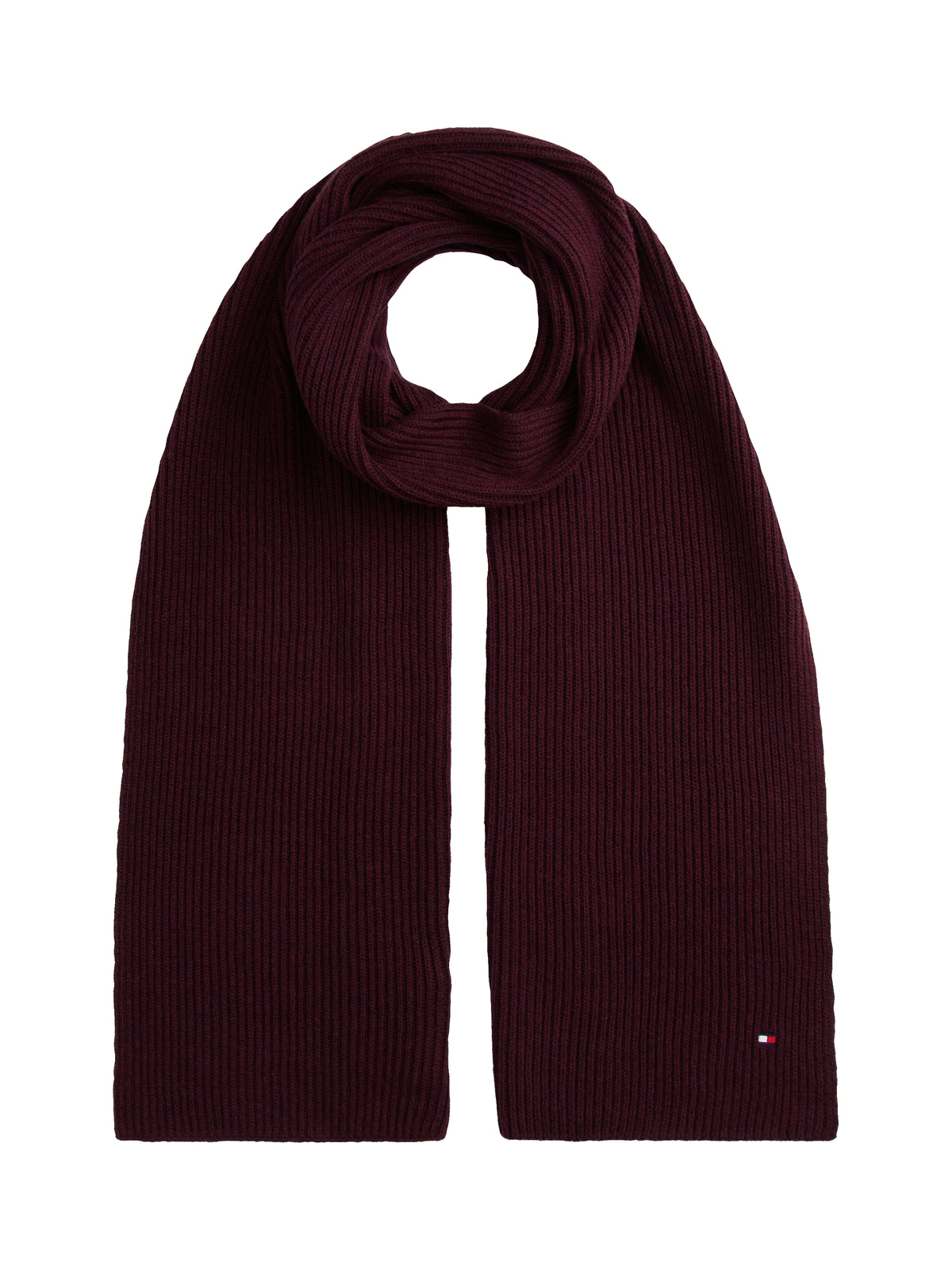 Hilfiger Scarf in deep burgundy melange