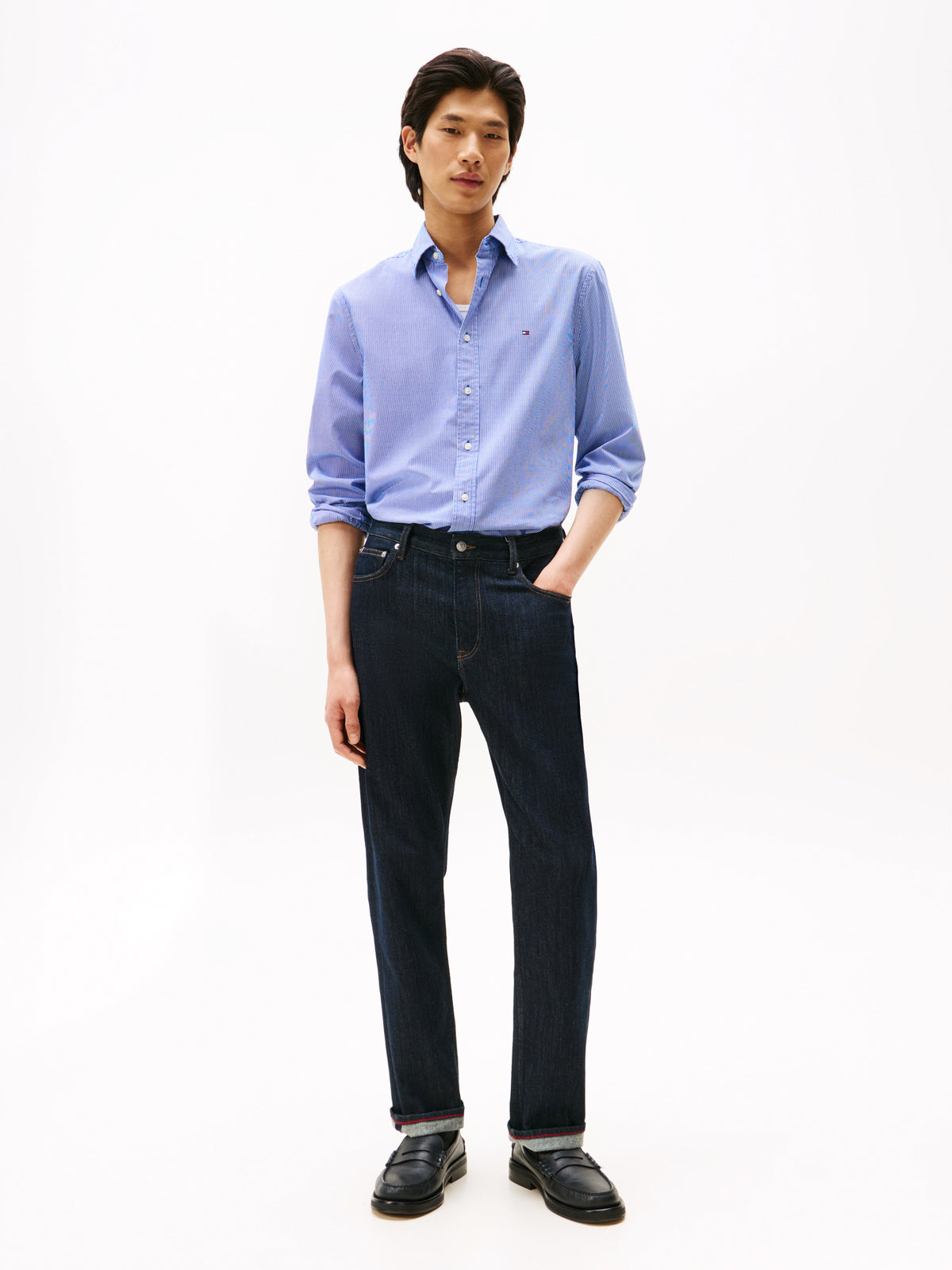 TH Flex Poplin Shirt blue/check