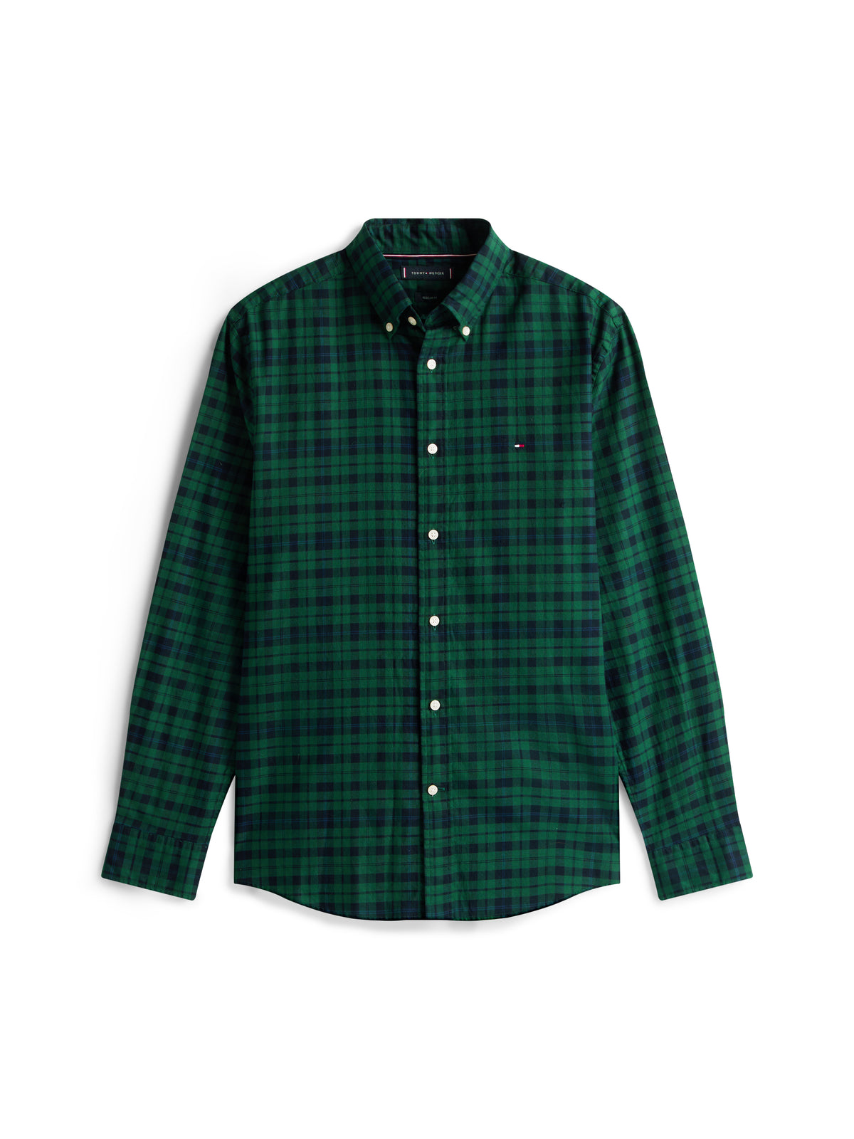 Long Sleeve Shirt Mercerized Check Shirt Navy/Green