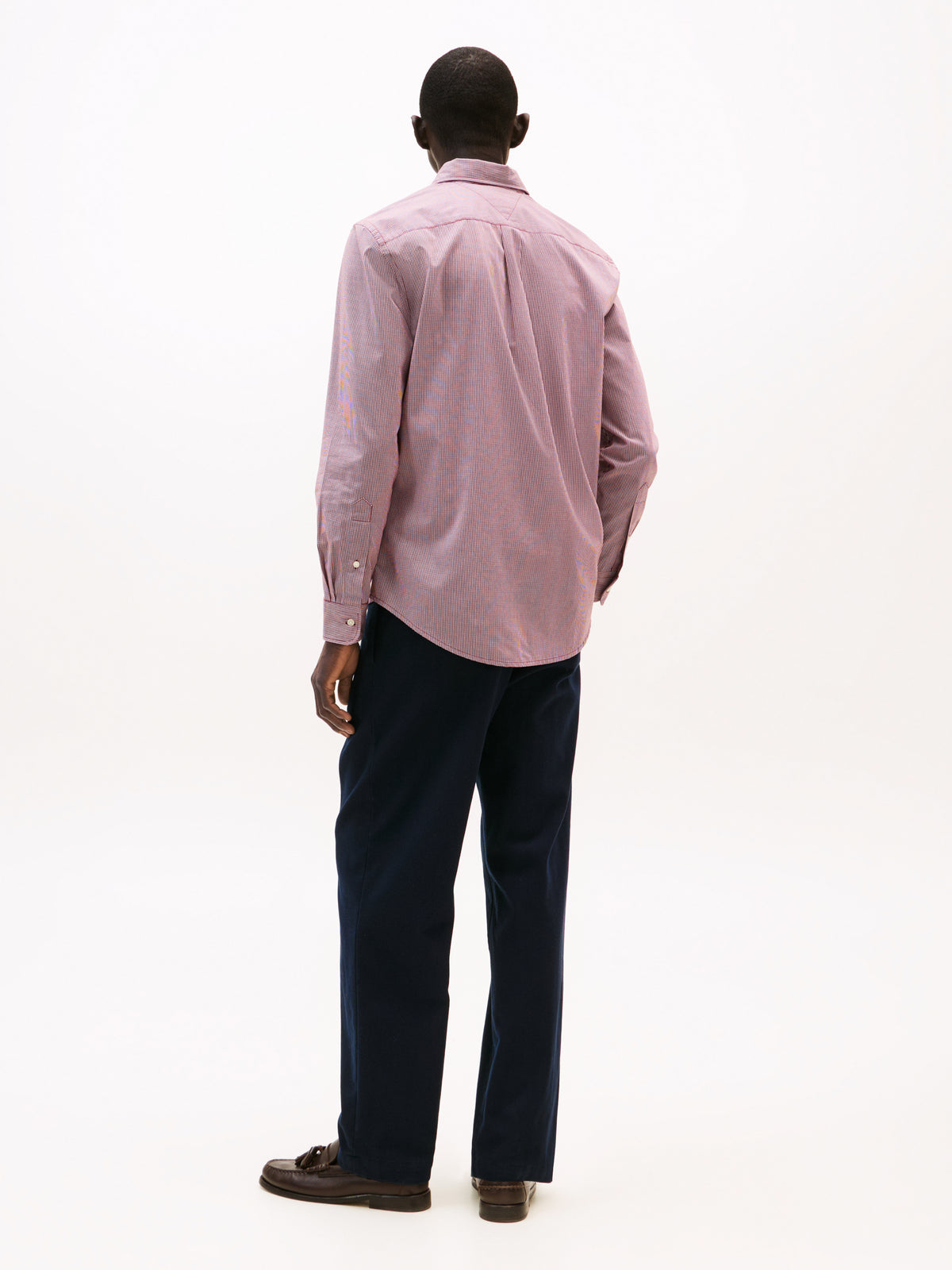 TH Flex Poplin Shirt deep rouge/check