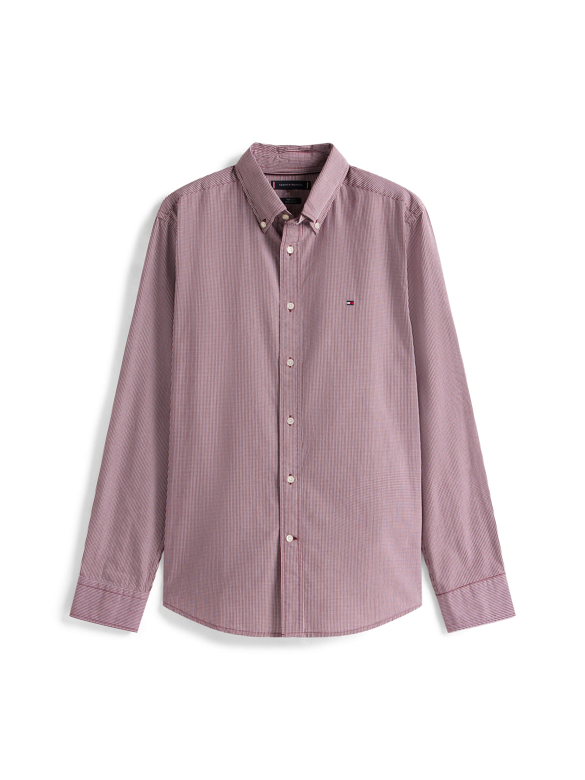 TH Flex Poplin Shirt deep rouge/check