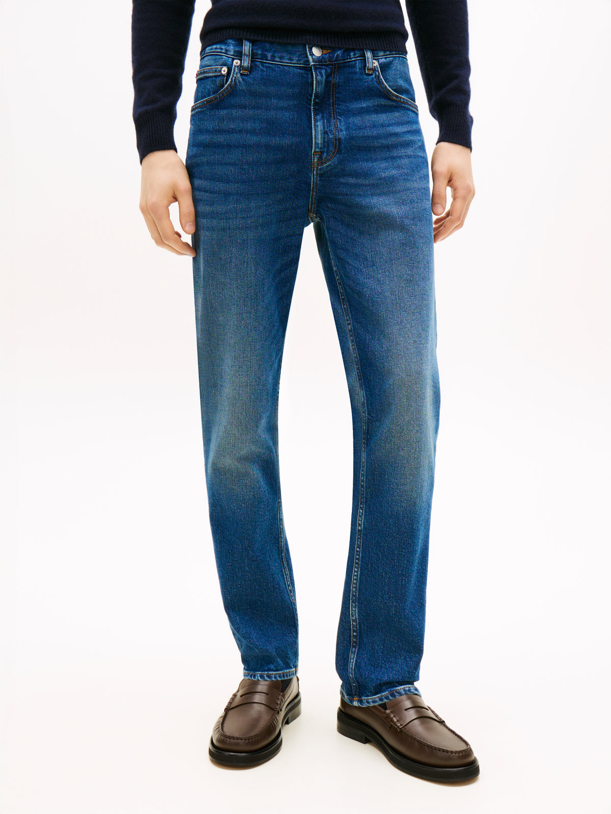 Denton Faded Straight Jeans in James Blue
