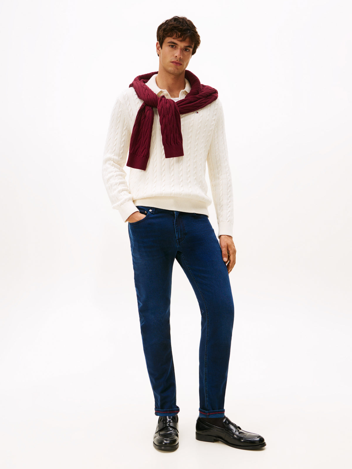 Bleecker Whiskered Slim Jeans in Sky Deep Blue