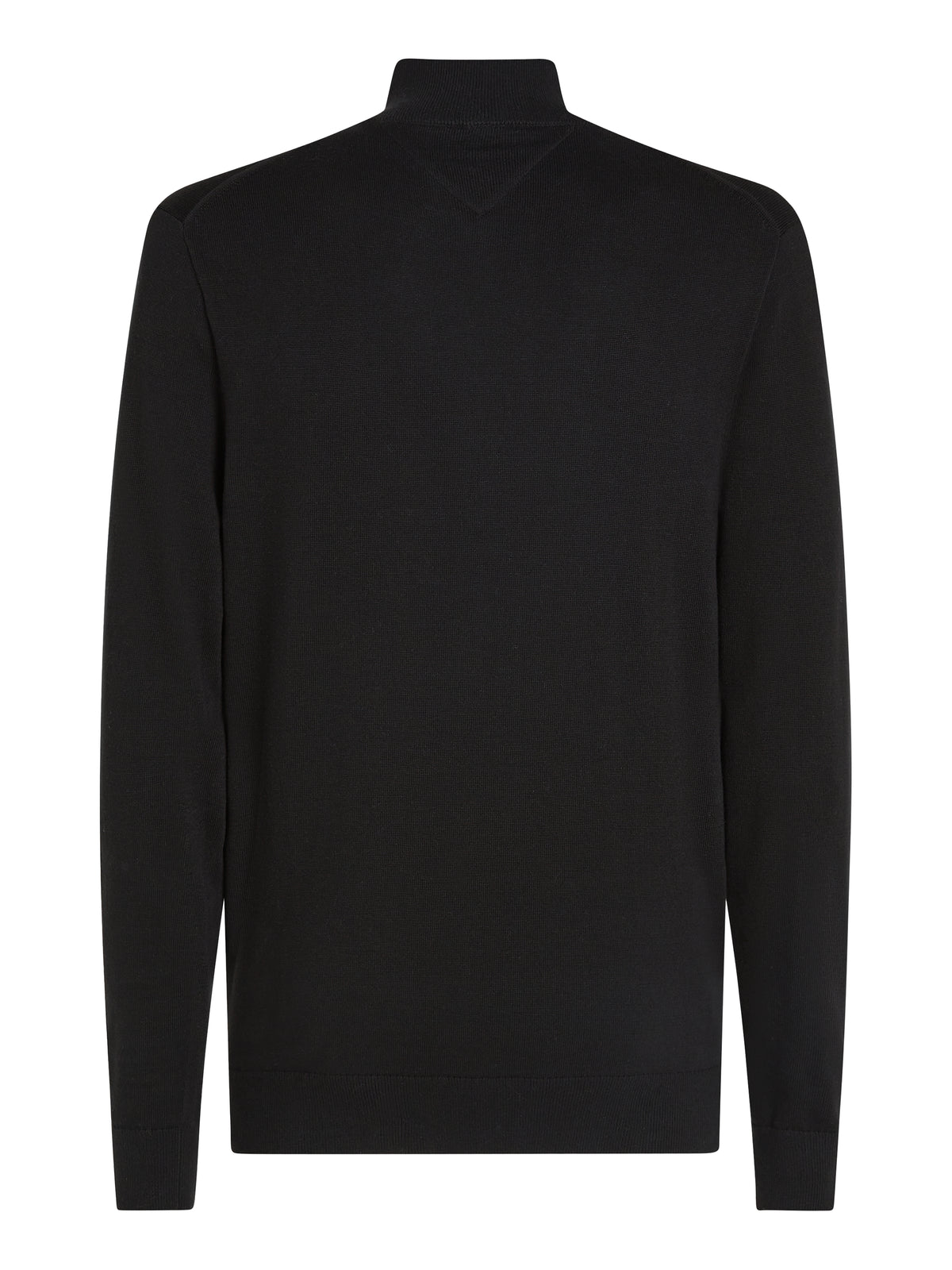 Quarter-Zip Mock Neck Jumper in black