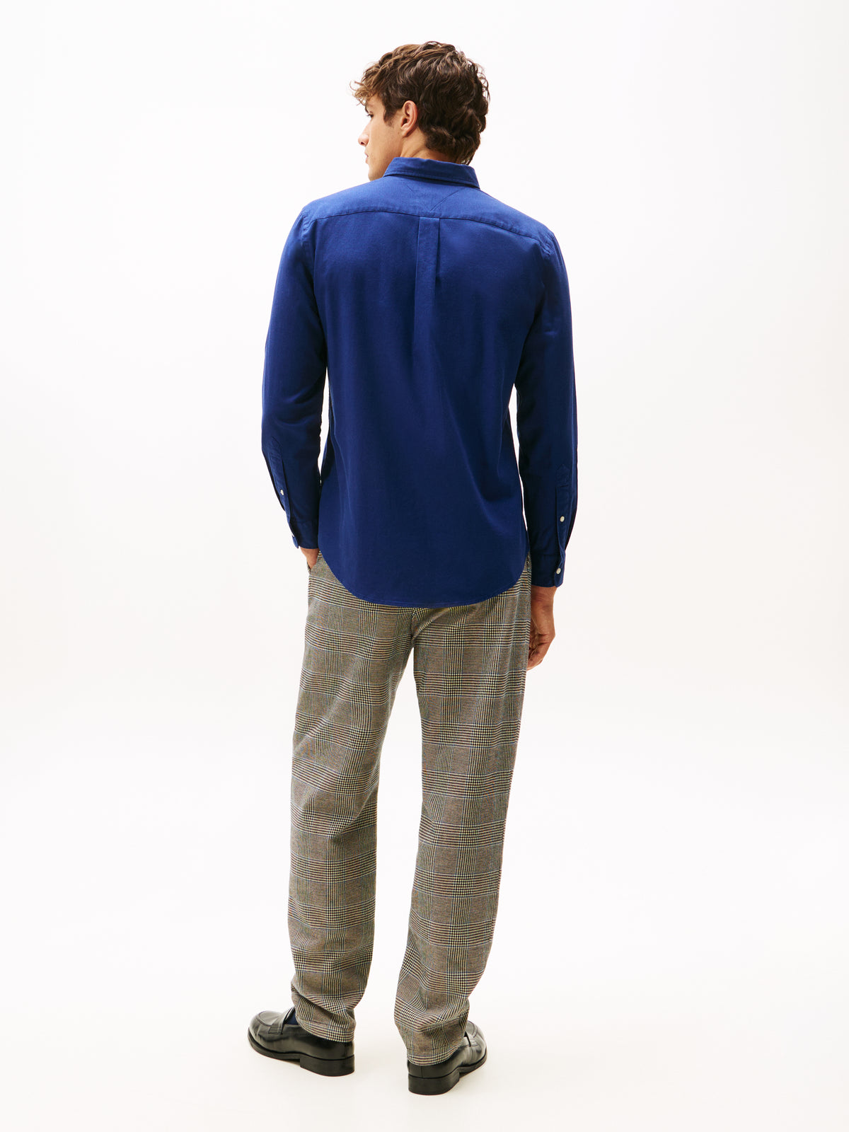 Flex Regular Fit Flannel Shirt Navy