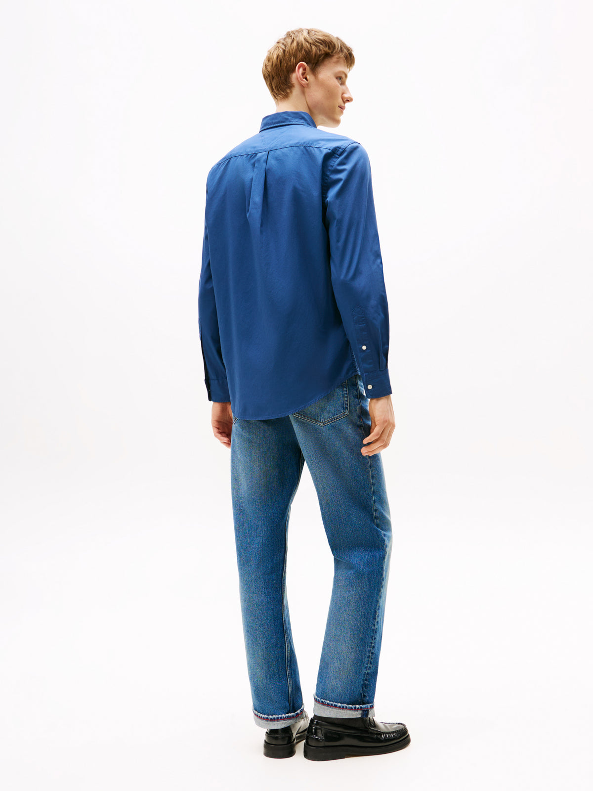 TH Flex Regular Fit Poplin Shirt Dark blue