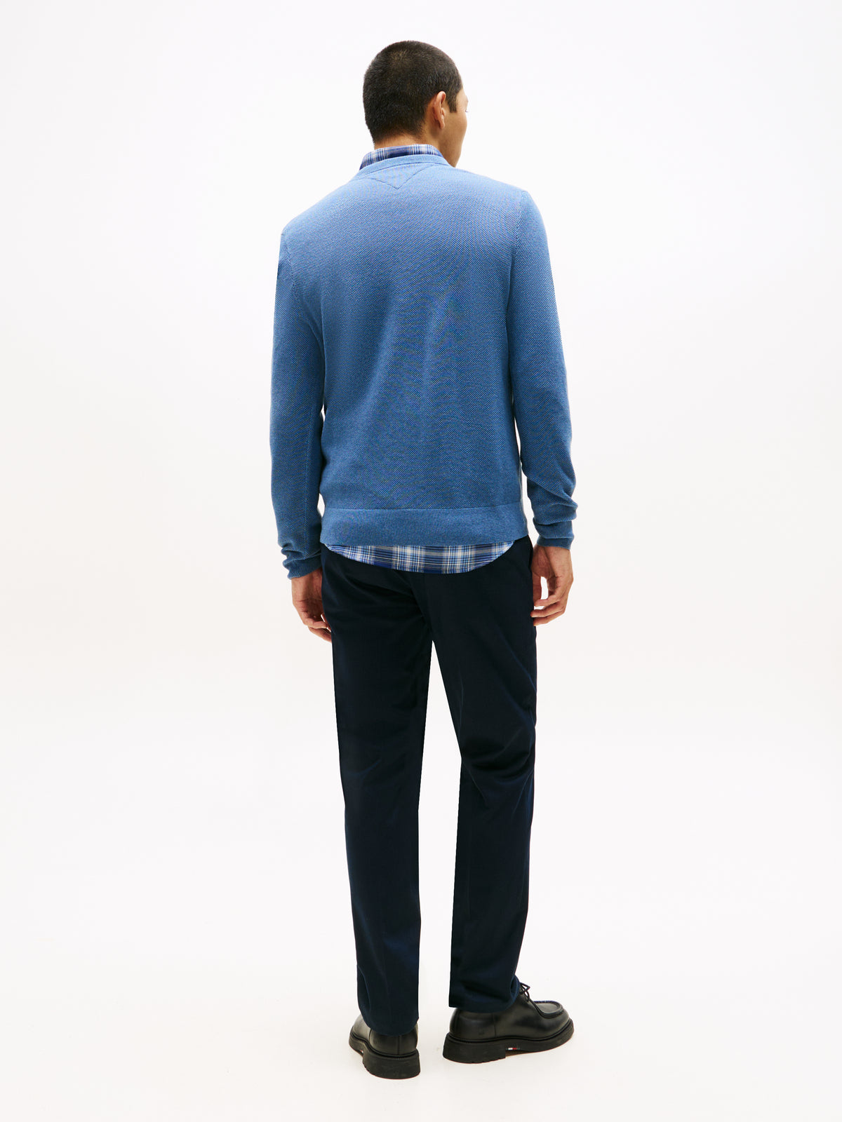Essential Structure Crew Neck Petrol Blue Heather