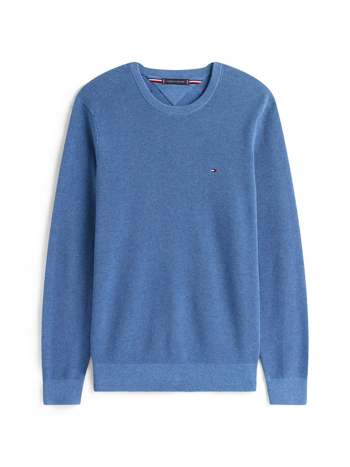 Essential Structure Crew Neck Petrol Blue Heather