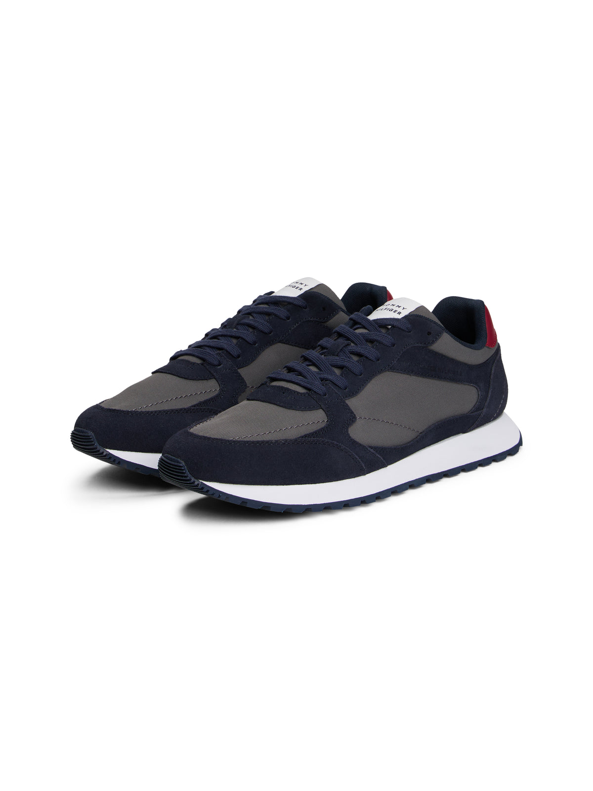 Suede Cleat Mixed Texture Trainers Navy blue