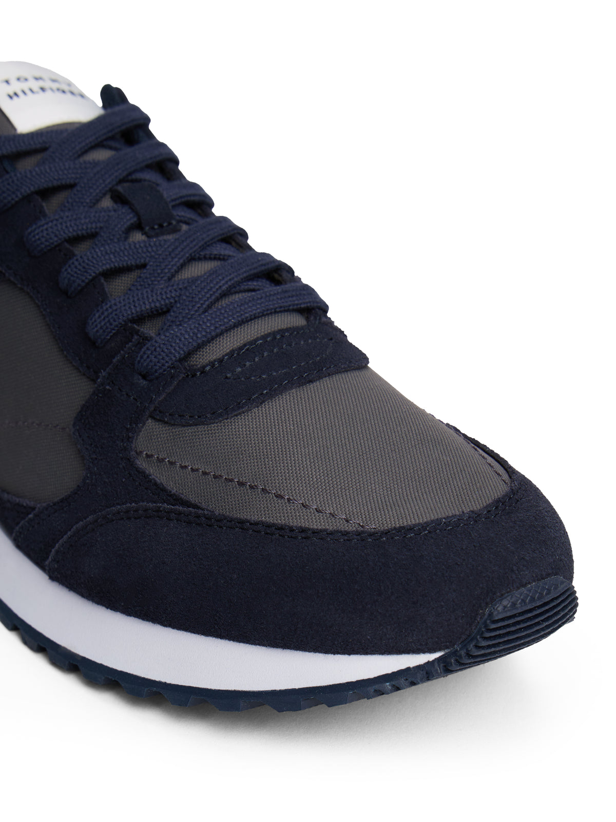 Suede Cleat Mixed Texture Trainers Navy blue