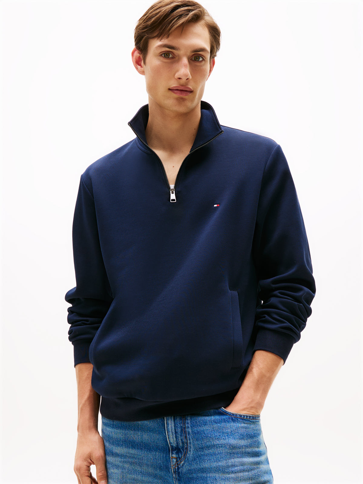 ESSENTIAL INTECHNO 1/4 ZIP NAVY
