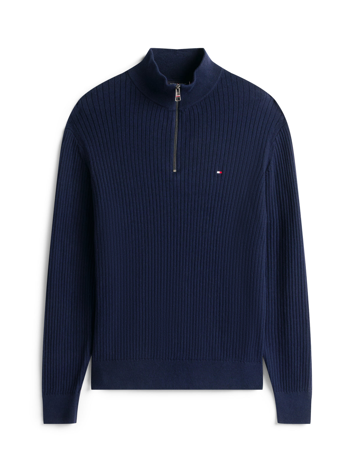 Quarter-Zip Jumper With Cashmere navy