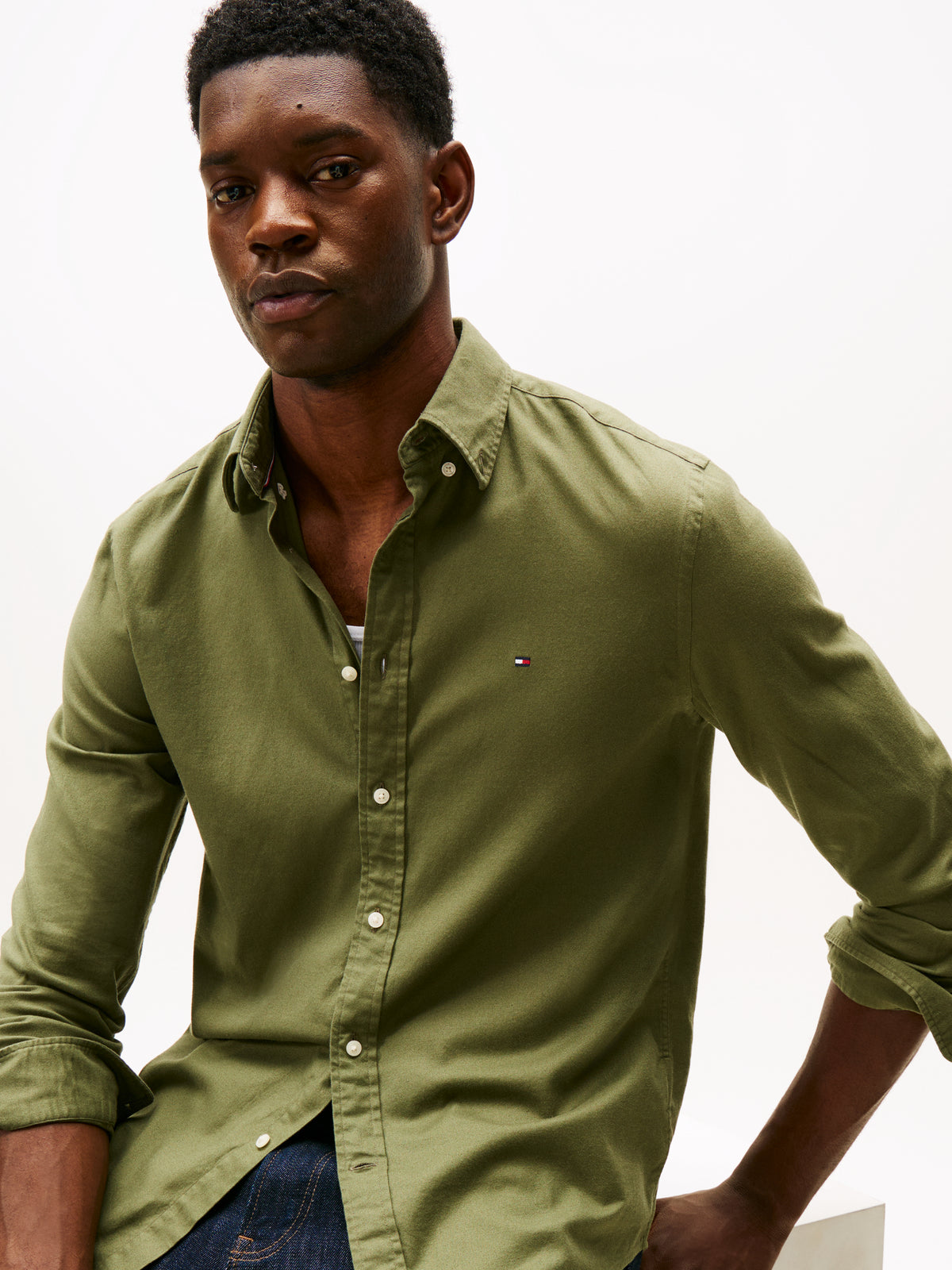 Flex Regular Fit Flannel Shirt Green