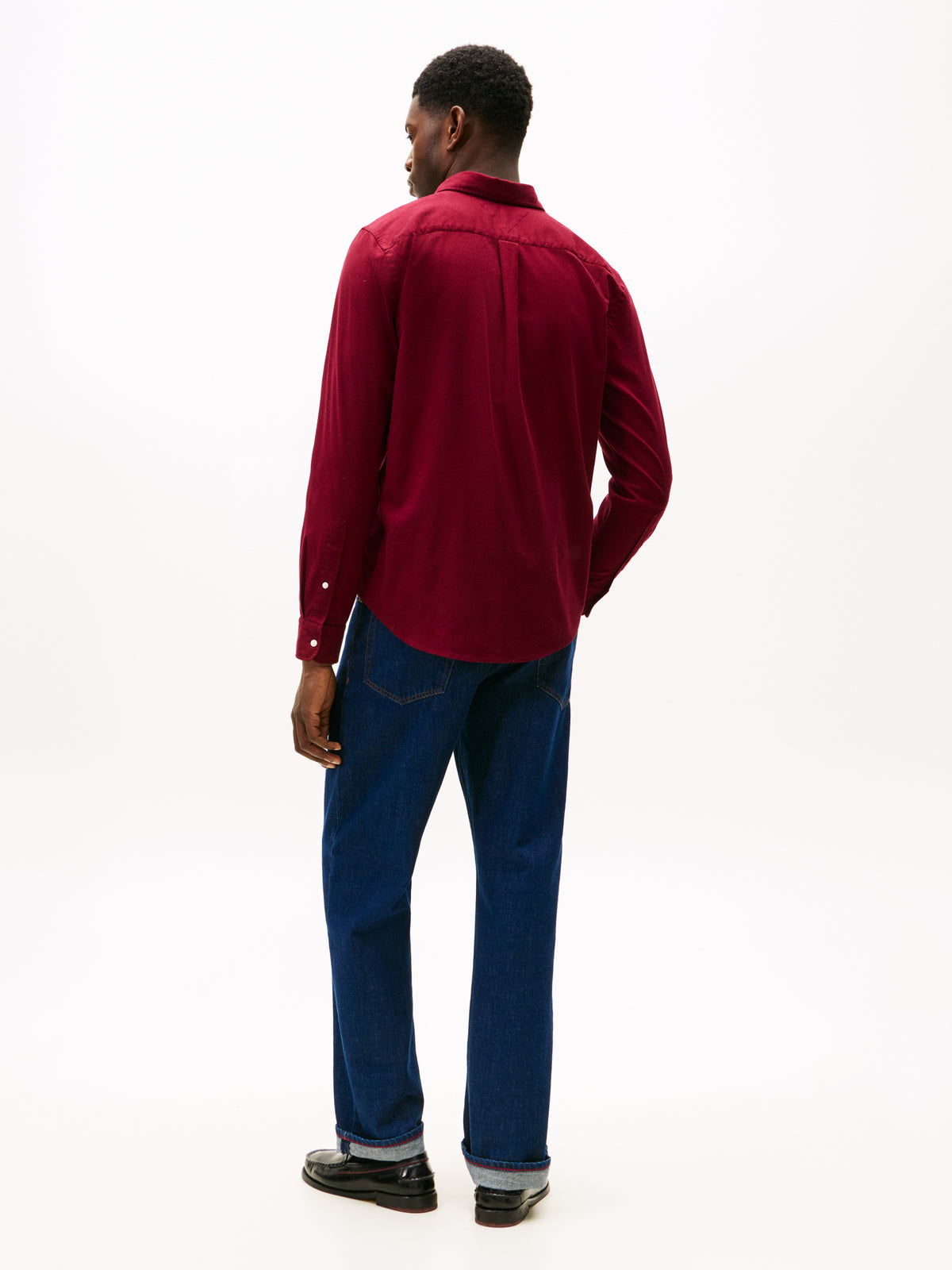 Flex Regular Fit Flannel Shirt Burgundy