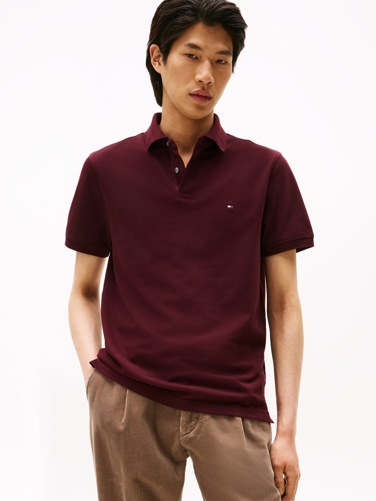 1985 Regular Fit Pique Polo Shirt Deep Burgundy