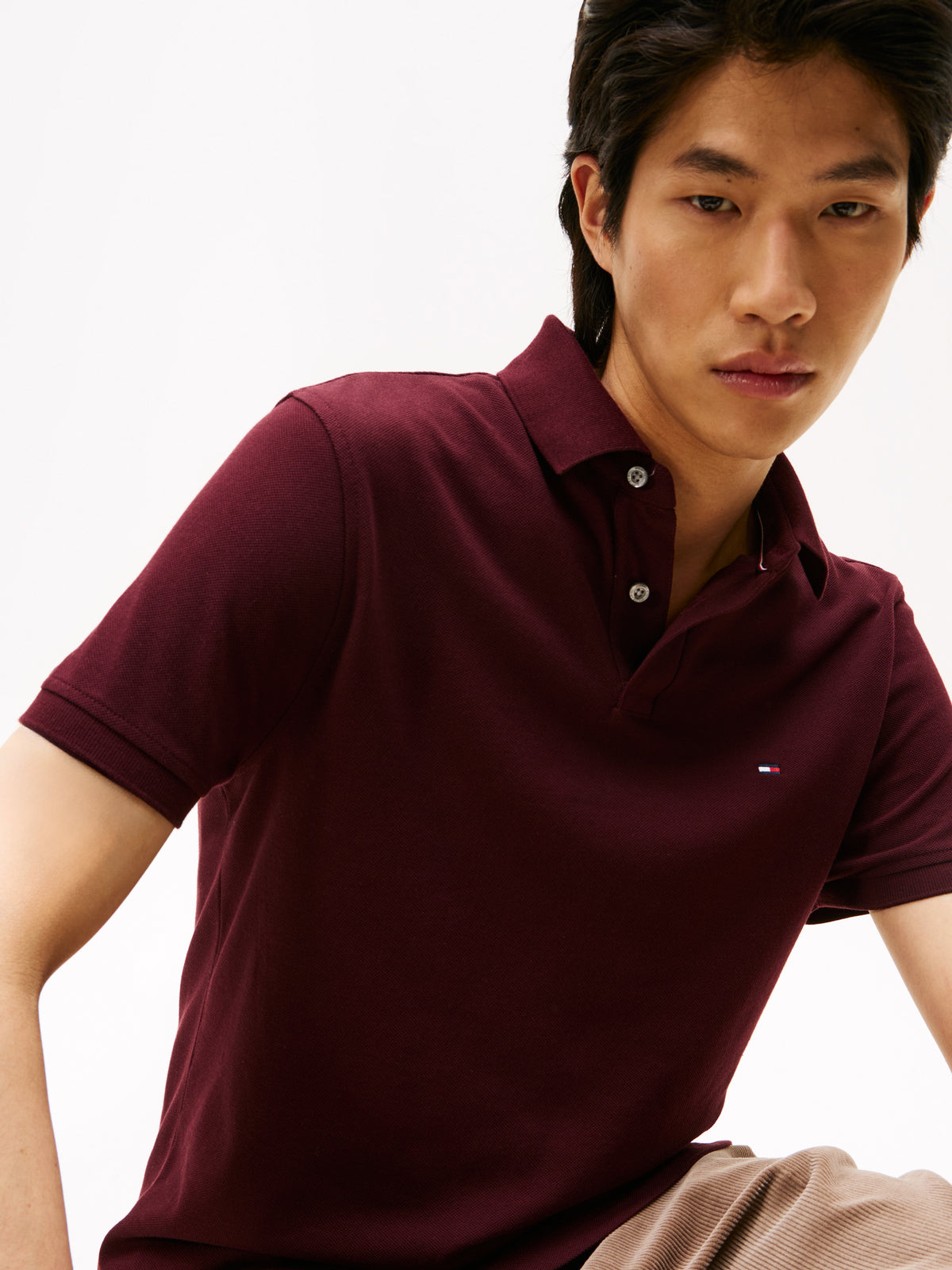 1985 Regular Fit Pique Polo Shirt Deep Burgundy
