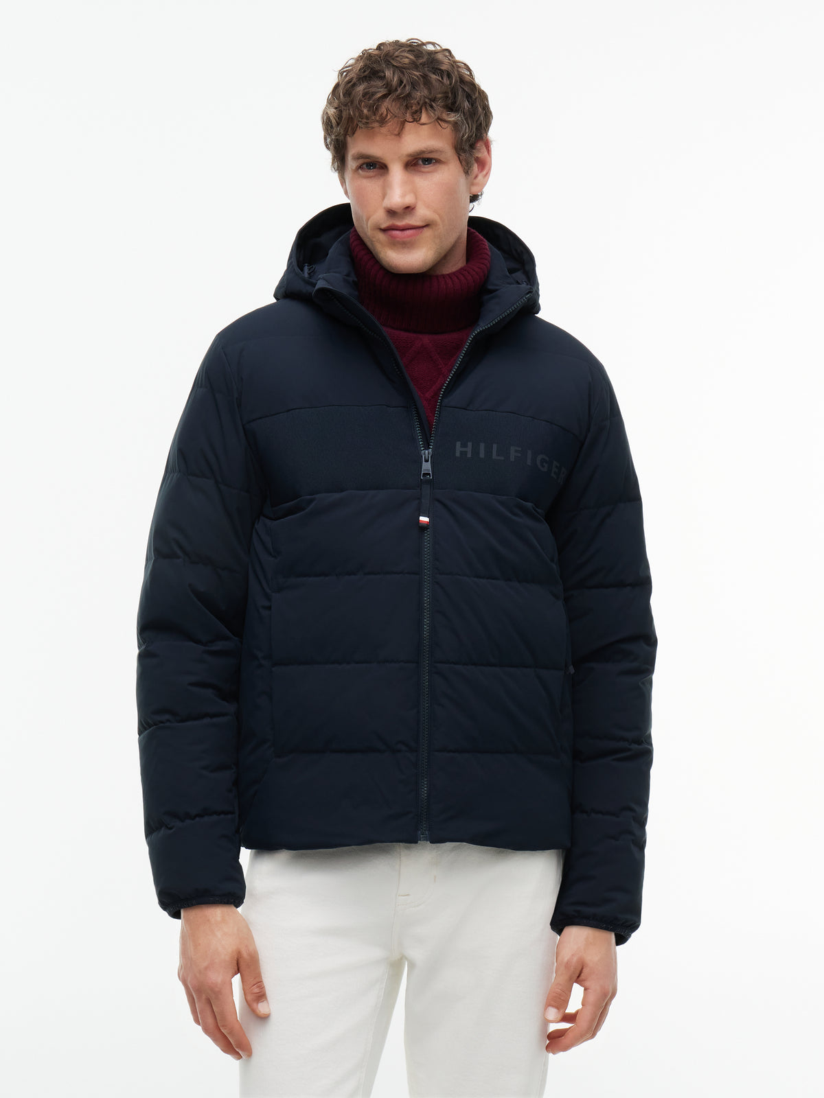detachable hooded puffer