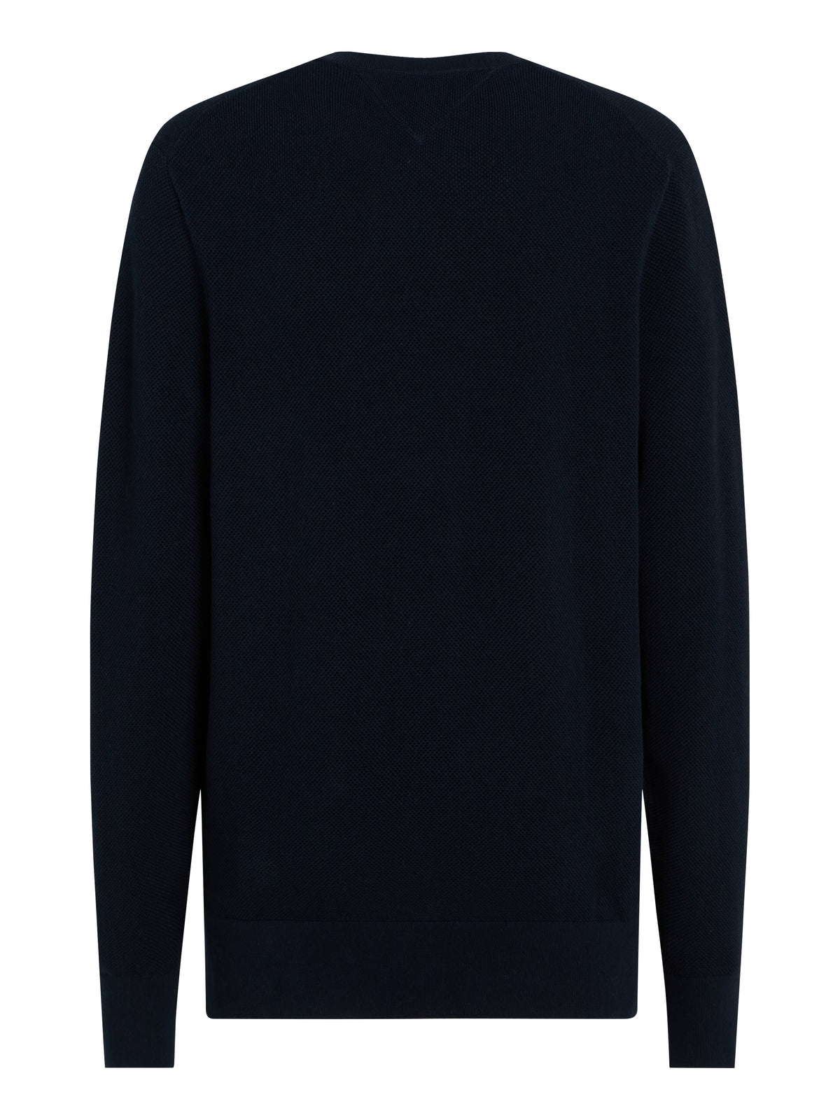 Tommy Hilfiger Herringbone Structure Crew Neck Jumper. Crafted from soft, premium fabric, this jumper features a sophisticated herringbone pattern that adds texture and depth to any casual or smart-casual outfit. 