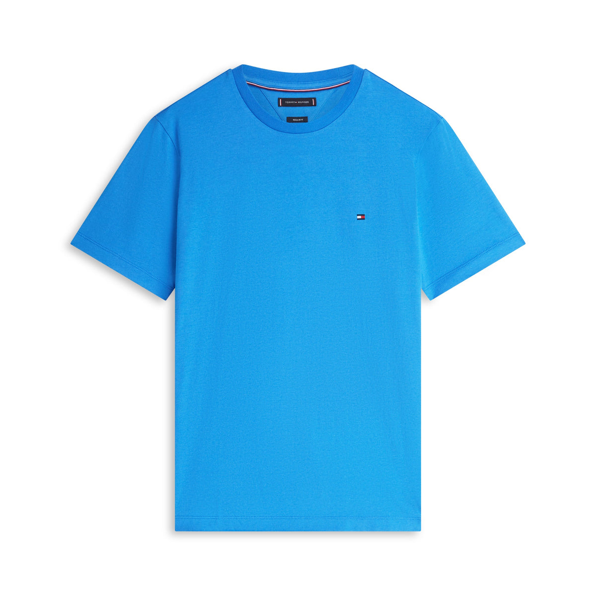 Tommy Hilfiger Flag Embroidery Crew Neck T-Shirt – Blue