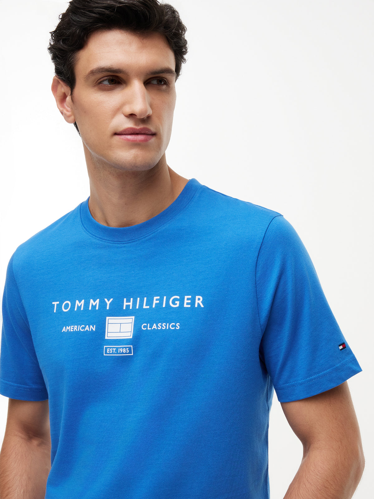 Tommy Hilfiger Jersey Logo T-Shirt – Blue