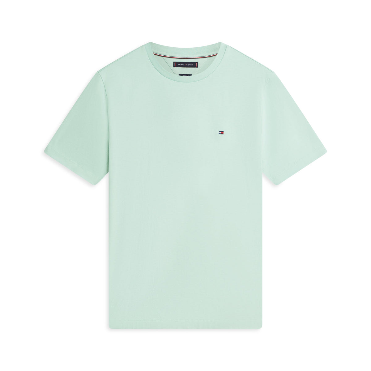 Tommy Hilfiger Flag Embroidery Crew Neck T-Shirt – Mint Green
