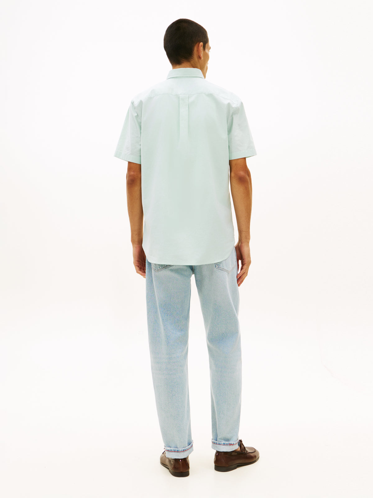 Tommy Hilfiger Regular Fit Lightweight Short Sleeve Oxford Shirt – Mint