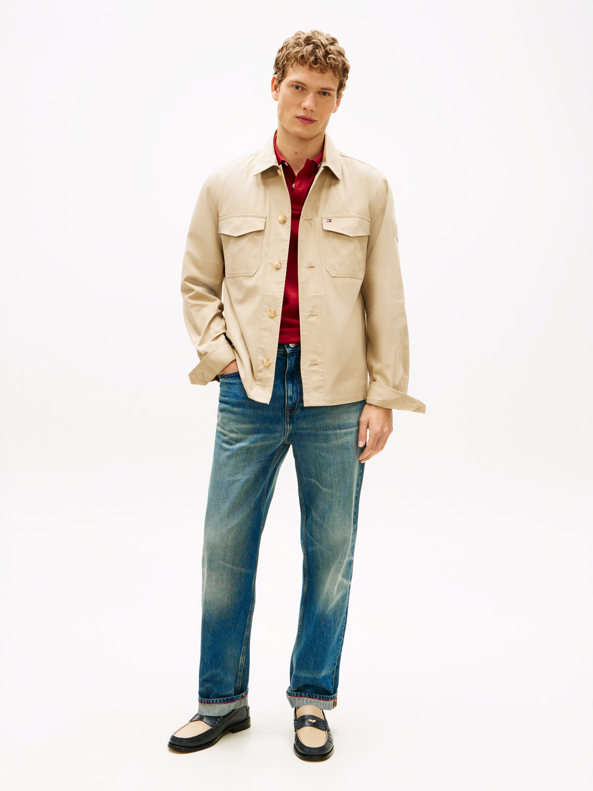 cotton nylon shirt jkt