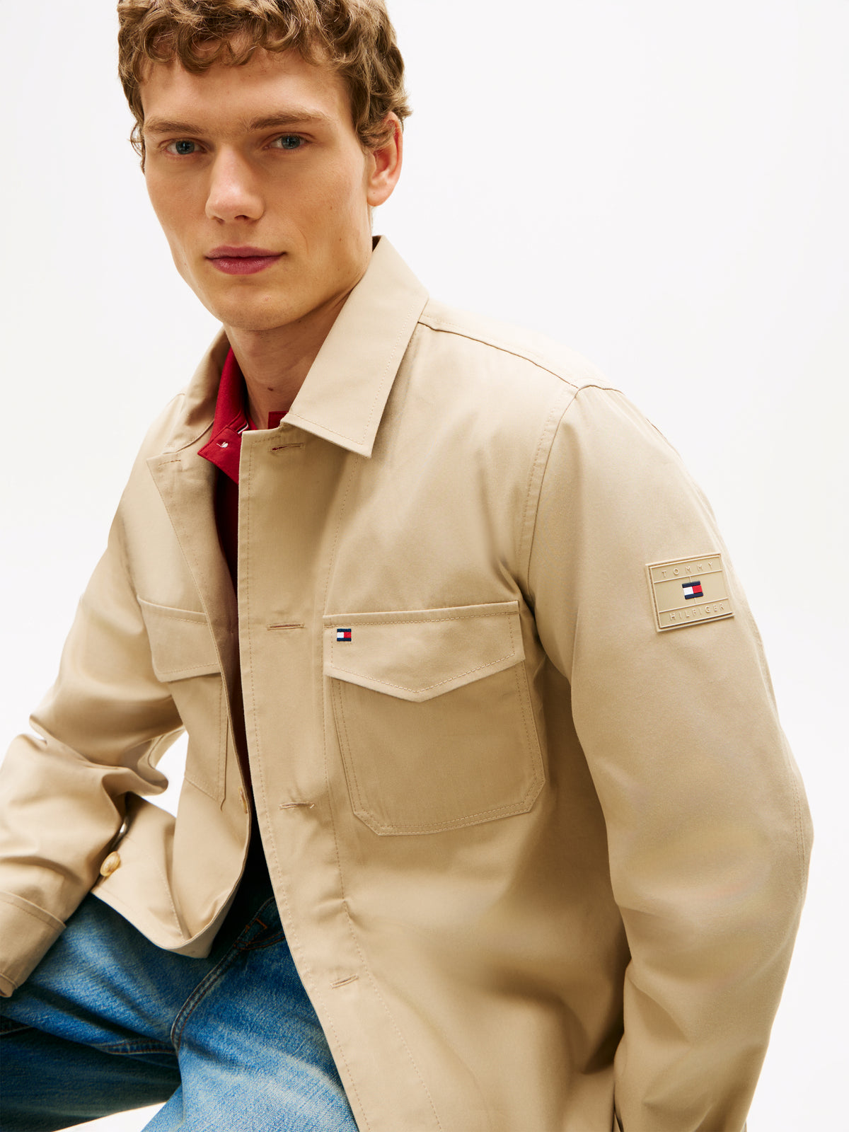 cotton nylon shirt jkt