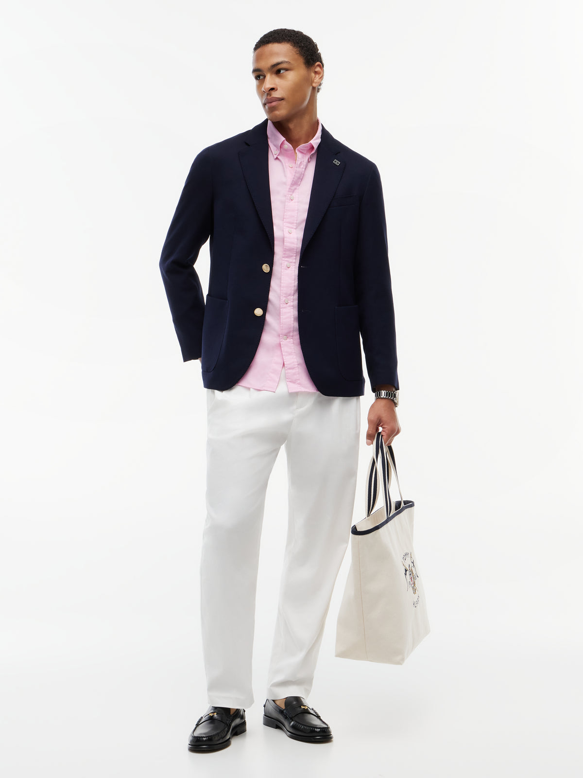 Tommy Hilfiger Regular Fit Lightweight Short Sleeve Oxford Shirt – Pink