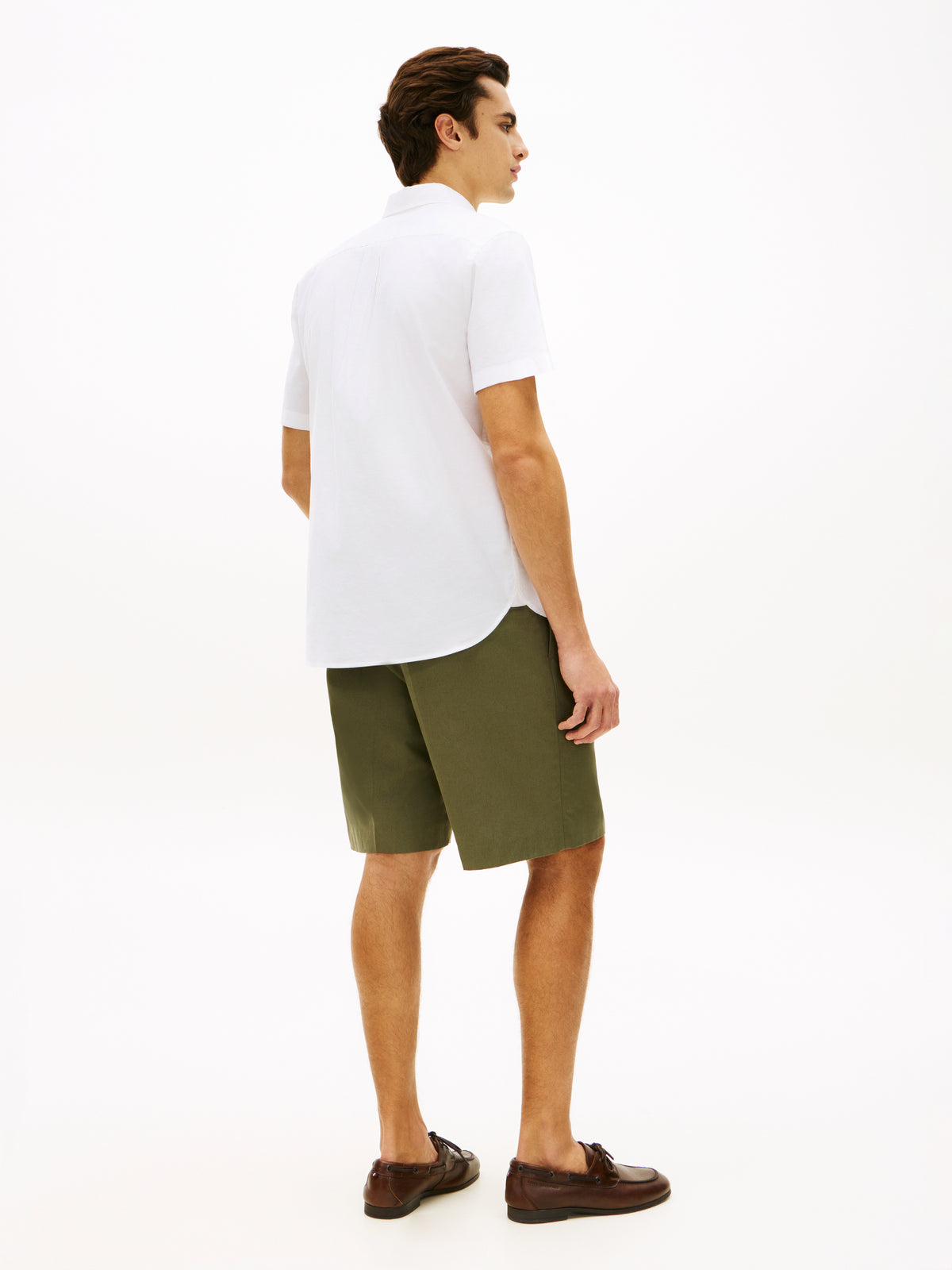 Tommy Hilfiger Regular Fit Lightweight Short Sleeve Oxford Shirt – White