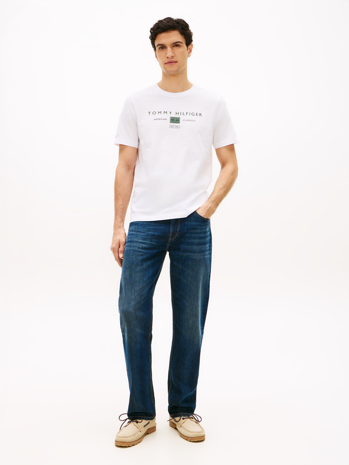 Tommy Hilfiger Jersey Logo T-Shirt – White