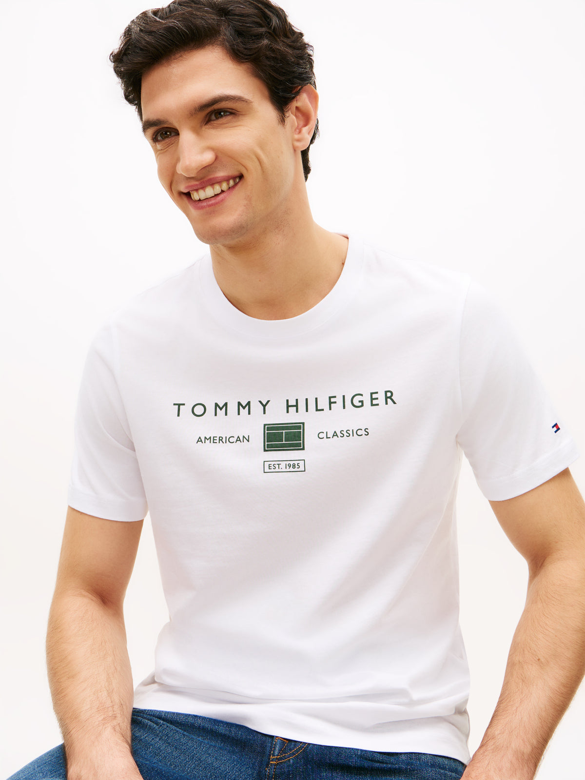 Tommy Hilfiger Jersey Logo T-Shirt – White