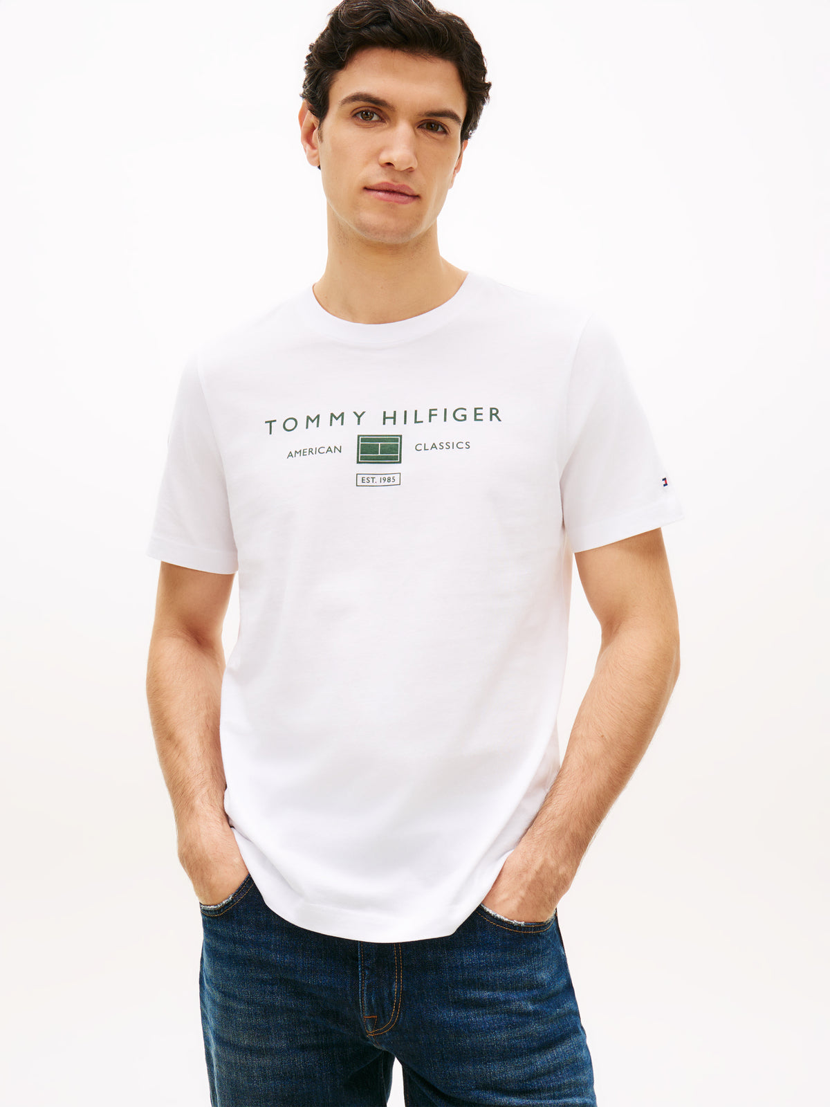 Tommy Hilfiger Jersey Logo T-Shirt – White
