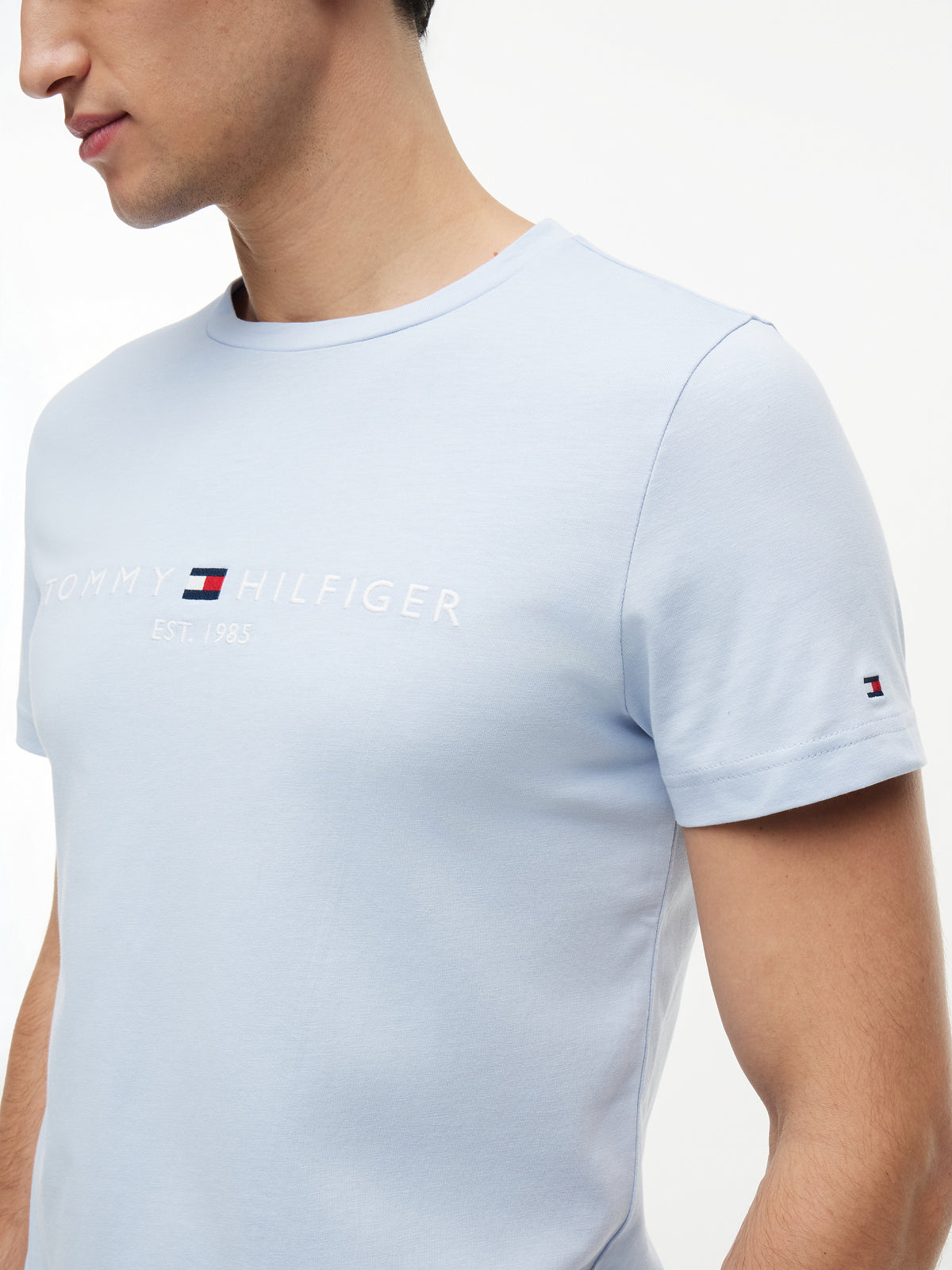 Tommy Hilfiger Logo T-Shirt – Light Blue