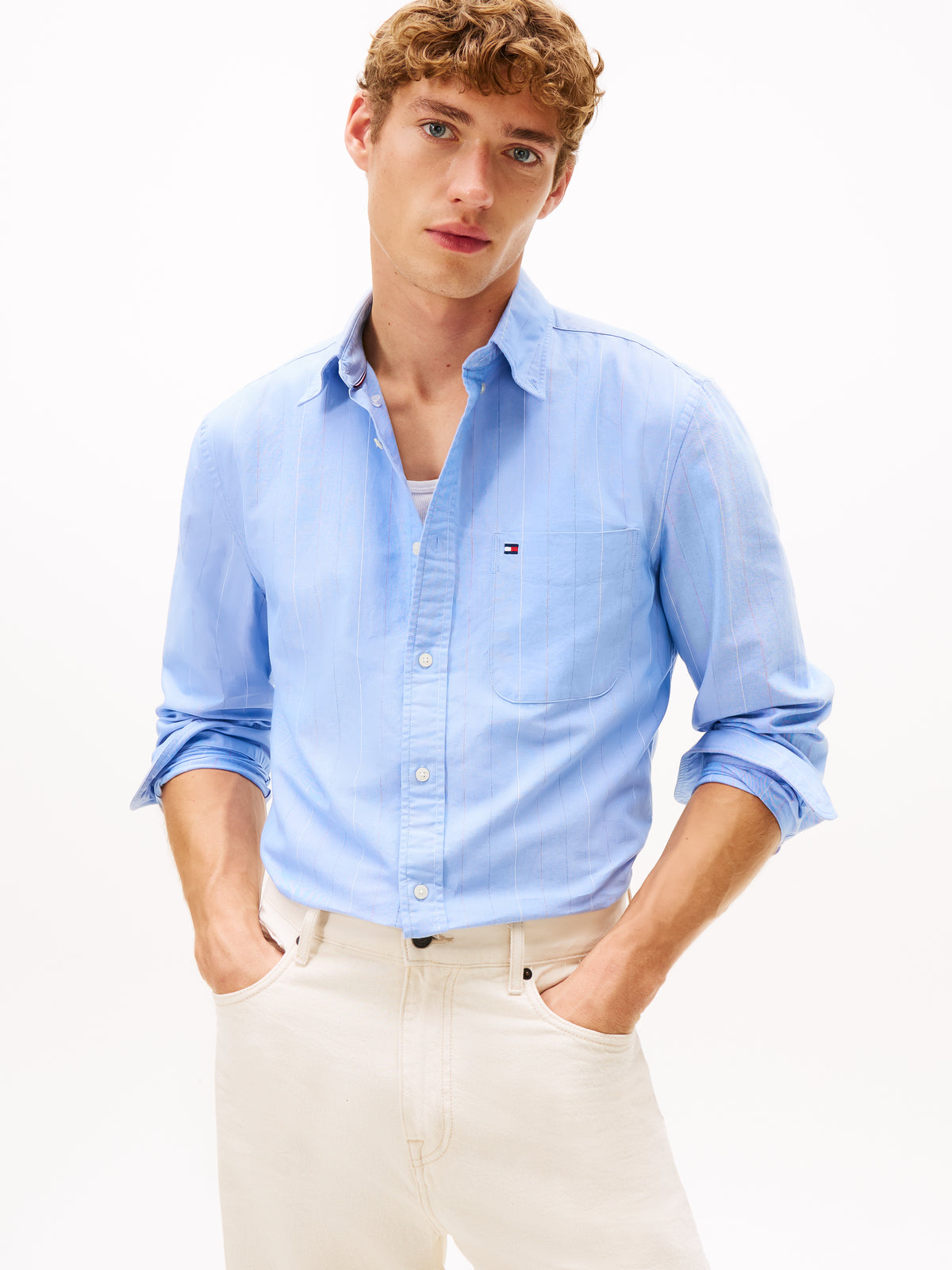 Heritage Oxford Pin Stripe Shirt blue