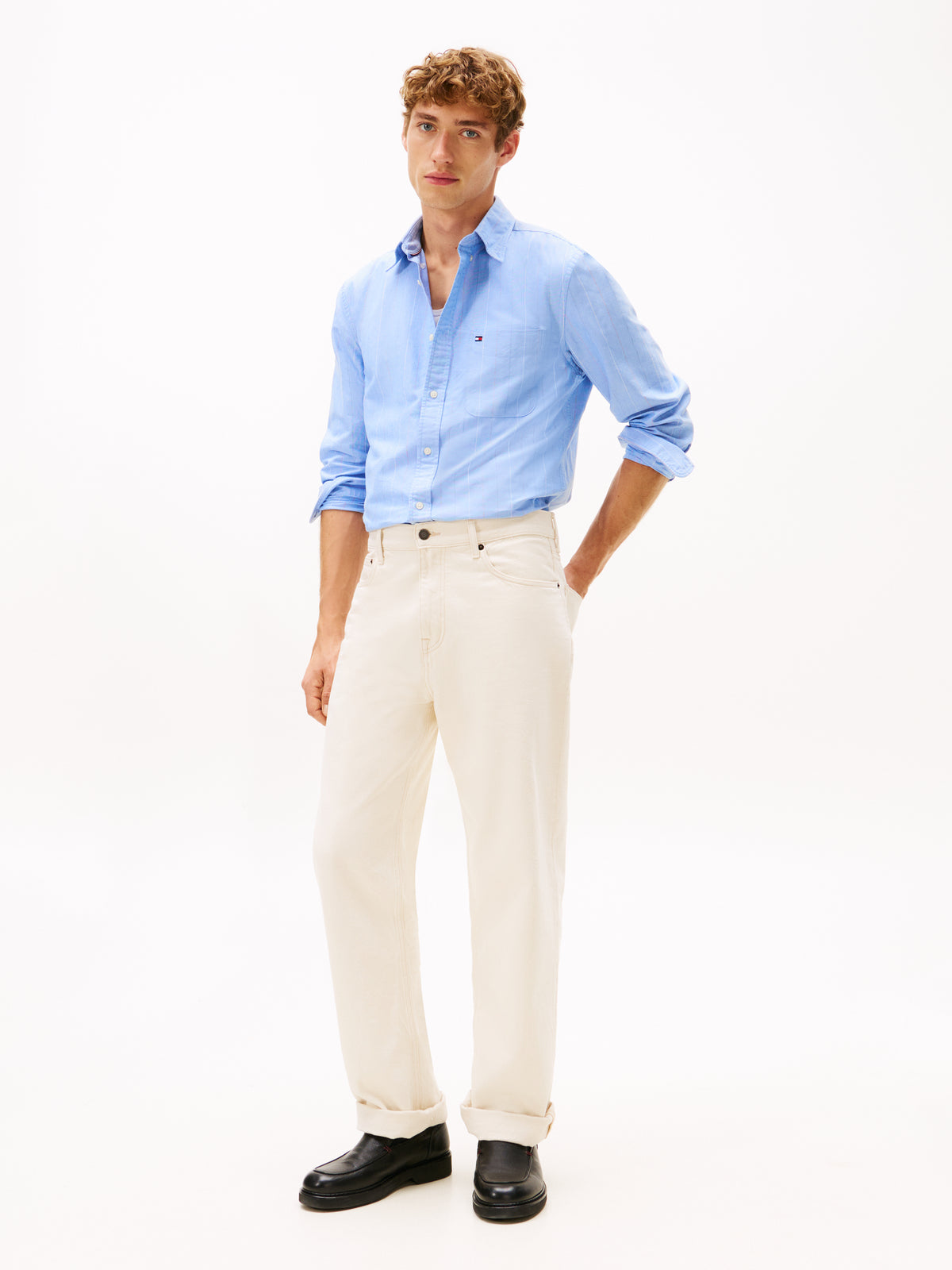 Heritage Oxford Pin Stripe Shirt blue