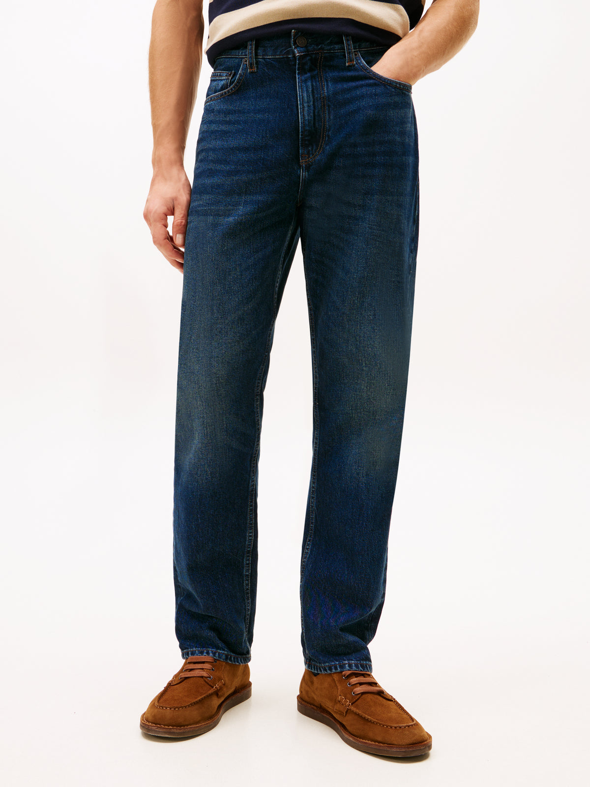 Denim pants in trey indigo