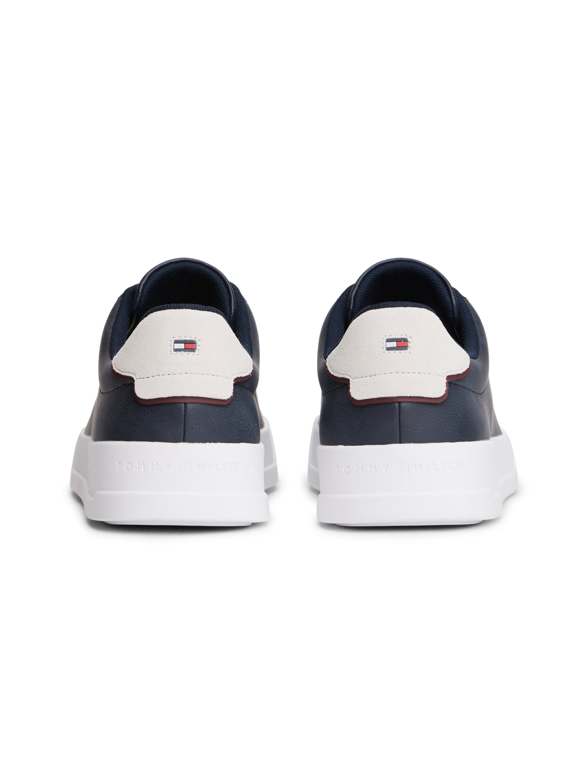 Logo Court Trainers With Leather Navy Blue