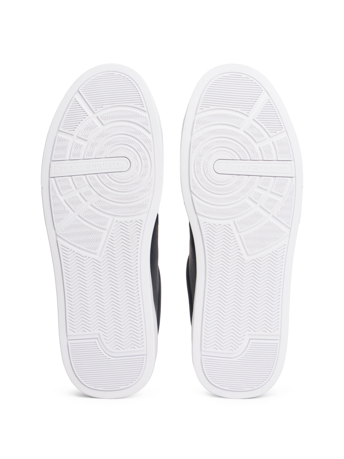 Logo Court Trainers With Leather Navy Blue