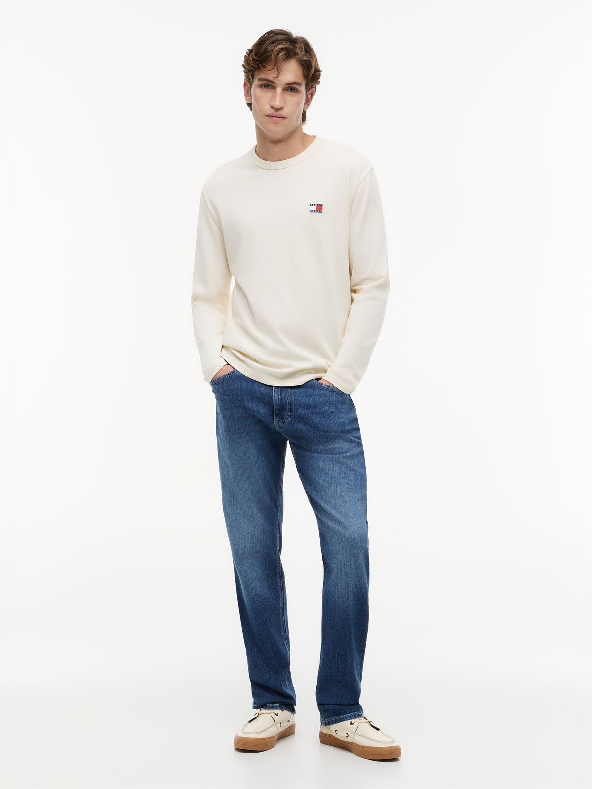 Tommy Jeans Ryan Slim Straight Jeans – Mid Blue Denim