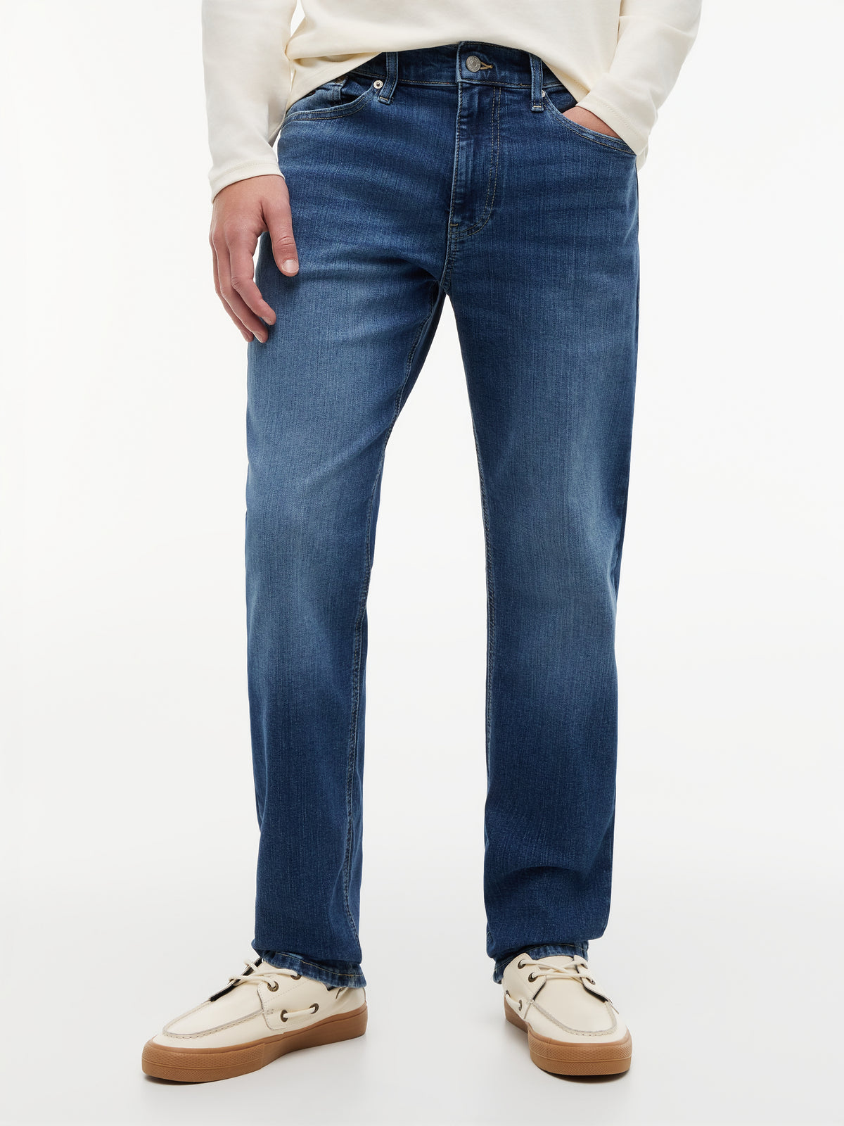Tommy Jeans Ryan Slim Straight Jeans – Mid Blue Denim
