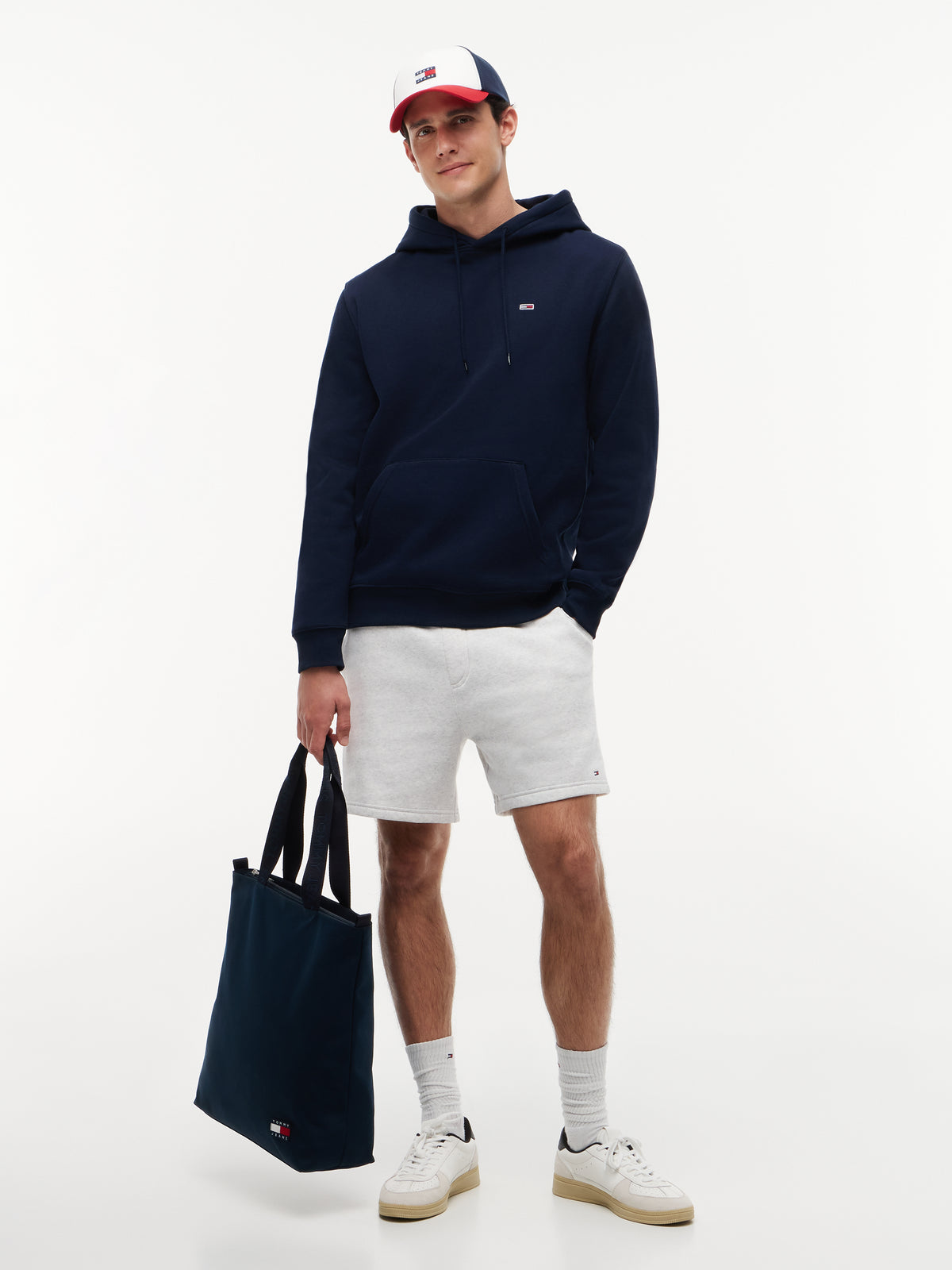 Tommy Jeans Flag Fleece Hoodie – Navy