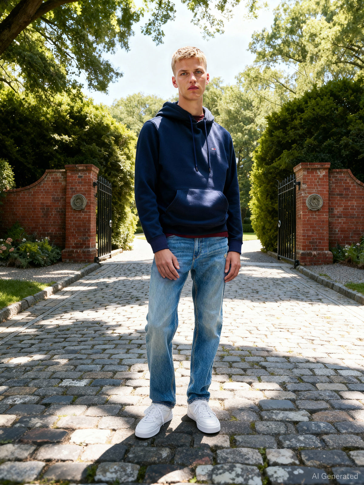 Tommy Jeans Flag Fleece Hoodie – Navy