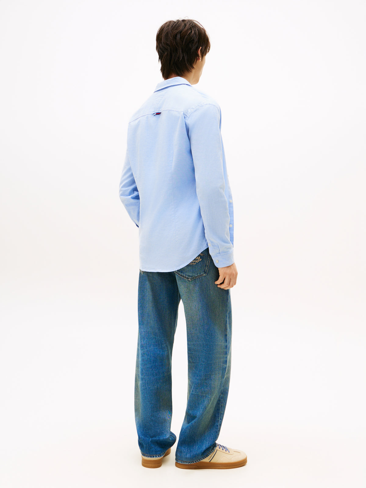 Tommy Jeans Stretch Oxford Cotton Slim Fit Shirt – Perfume Blue